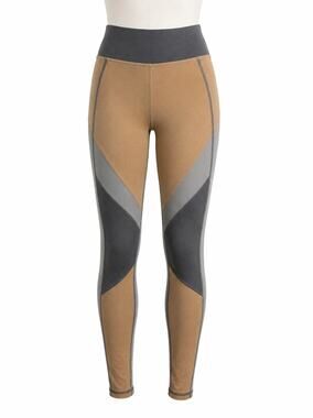 MICHI Colorblock High Rise Leggings - Tan Gray Activewear - Size S